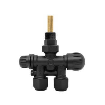 Διακόπτης για σώμα λουτρού μαύρος ίσιος (6403) Brass Form