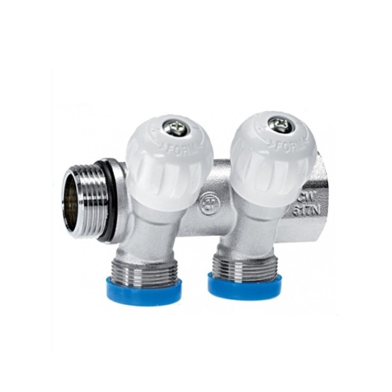 Συλλέκτης ορειχάλκινος γωνιακός 3/4'' 2 οπών Smart  (771) Brass Form