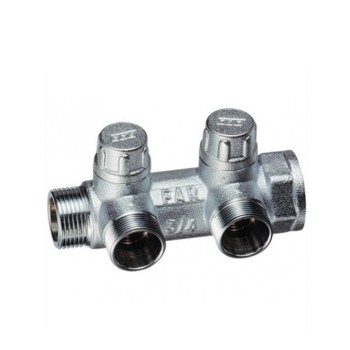 Συλλέκτης με ενσωματωμένη ρυθμιζόμενη βαλβίδα 1'' 2 οπών Far