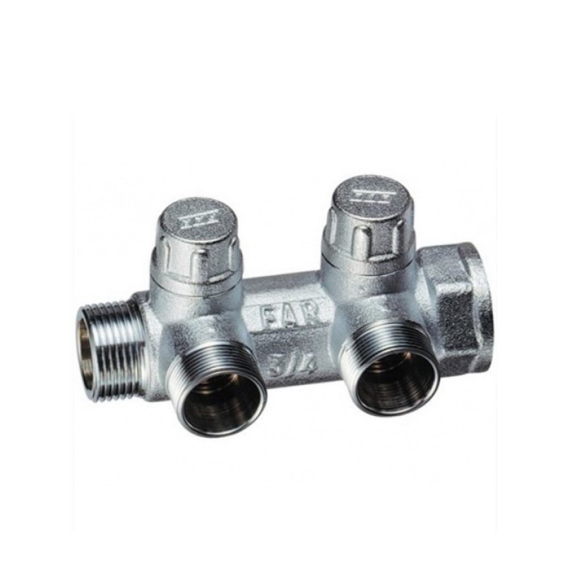 Συλλέκτης με ενσωματωμένη ρυθμιζόμενη βαλβίδα 1'' 2 οπών Far