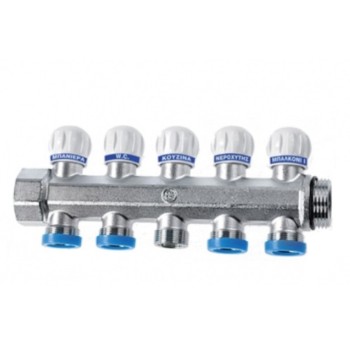 Συλλέκτης ορειχάλκινος 1'' 5 οπών Smart (1664) Brass Form