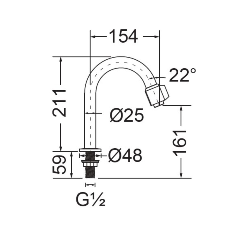 Στόμιο νεροχύτη για φίλτρο πόσιμου νερού 13504 Filter Spout Cora
