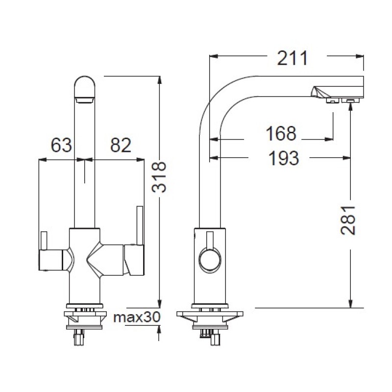 Μπαταρία κουζίνας 13534F Filter Tap Eurorama