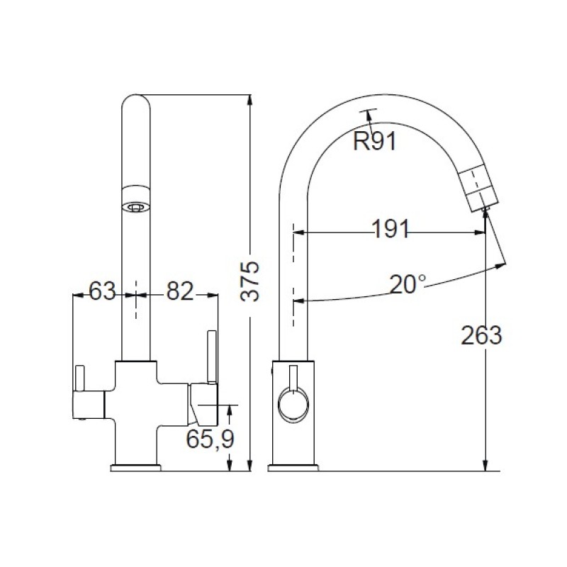 Μπαταρία κουζίνας 13535 Filter Tap Eurorama