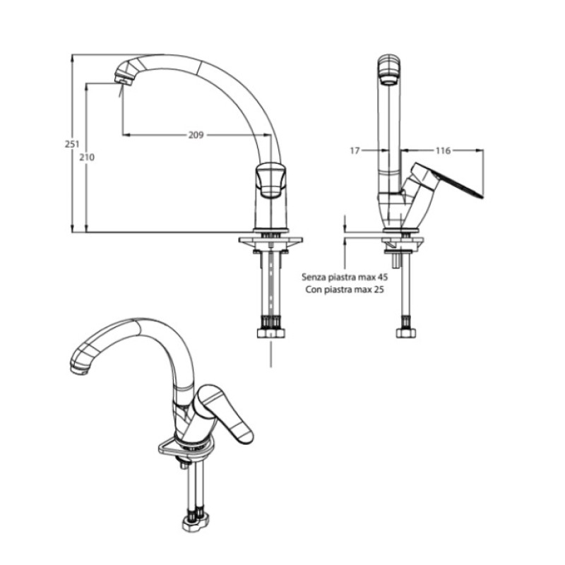 Μπαταρία κουζίνας 143511-100 Viva Eurorama