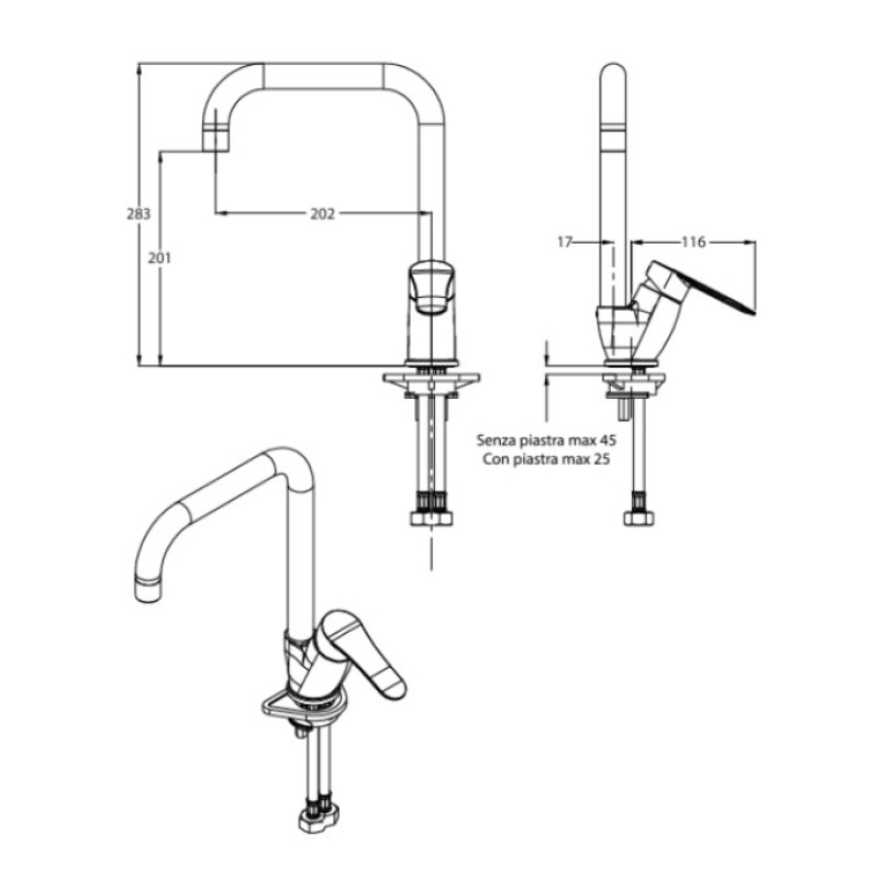 Μπαταρία κουζίνας 143517-100 Viva Eurorama