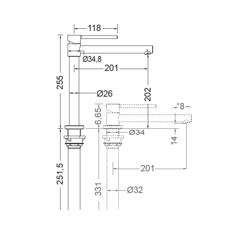 Μπαταρία κουζίνας 145705-100 Tonda Eurorama