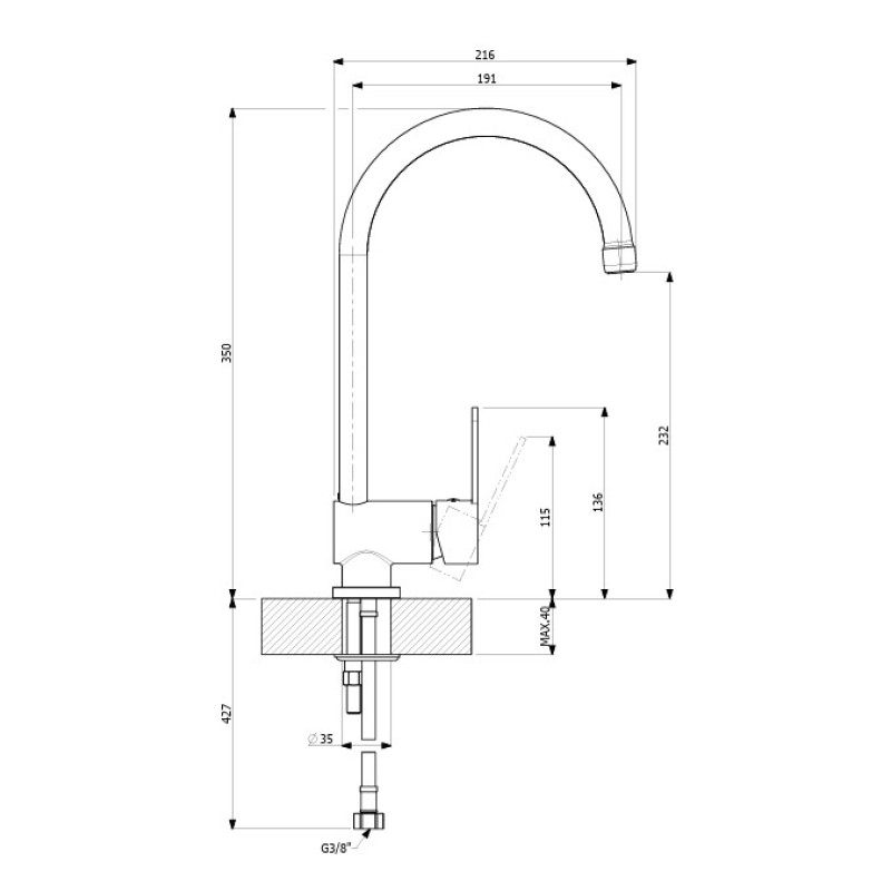 Μπαταρία κουζίνας 15710-100 Base Armando Vicario