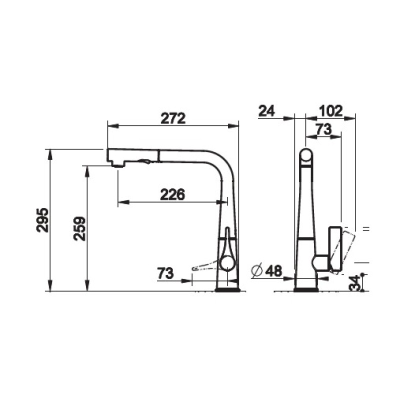 Μπαταρία κουζίνας 17177 Proton Gessi