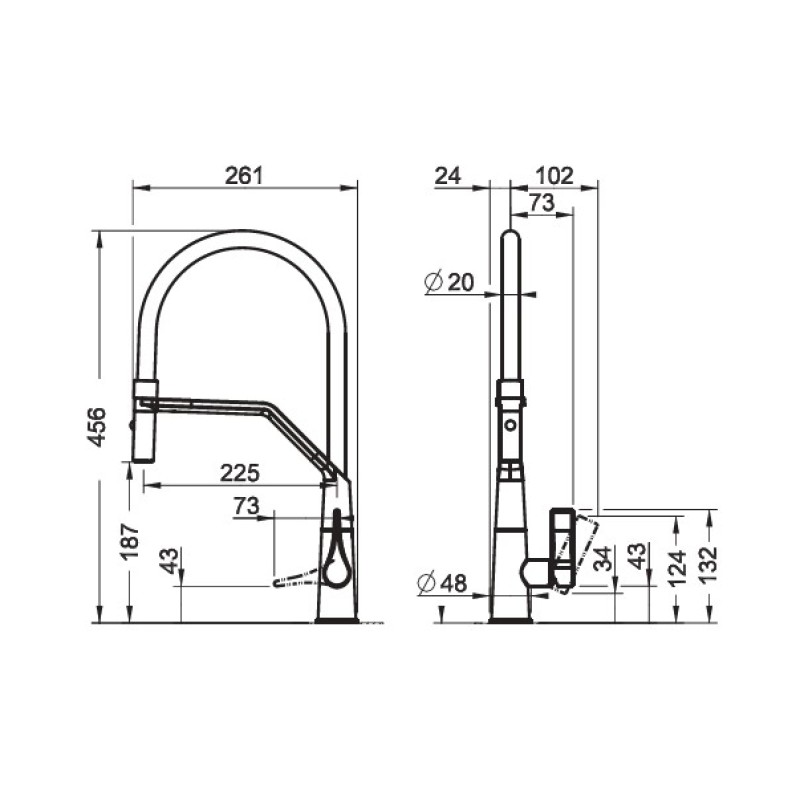Μπαταρία κουζίνας 17191G Proton Gessi