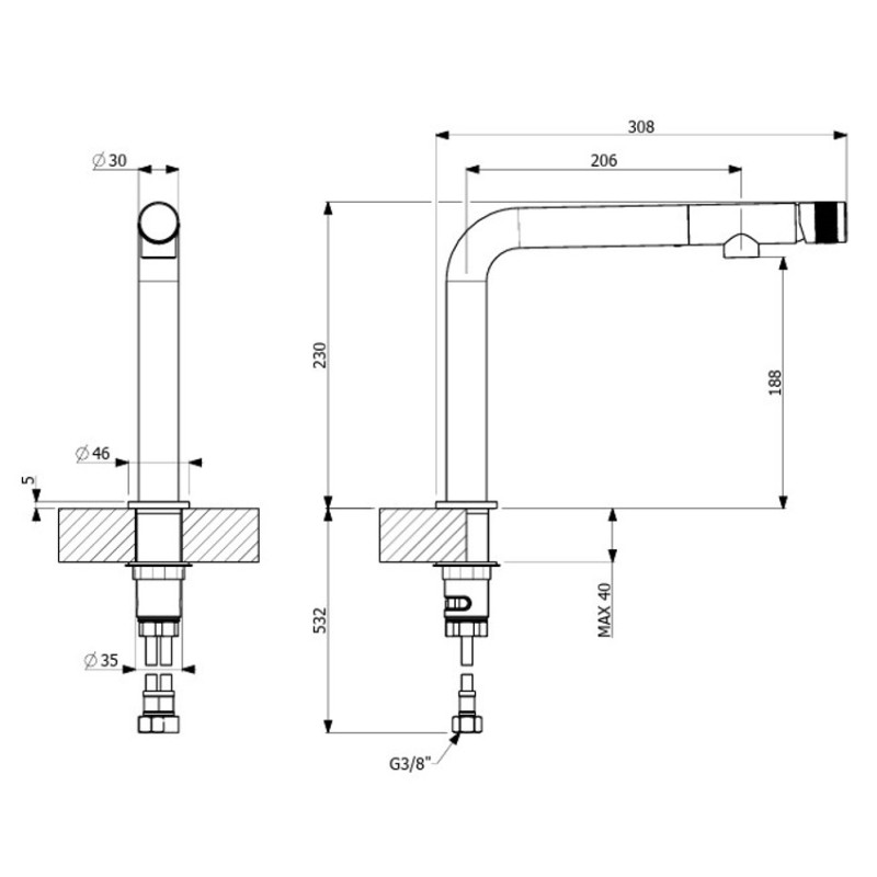 Μπαταρία κουζίνας 400741 Lynea Armando Vicario