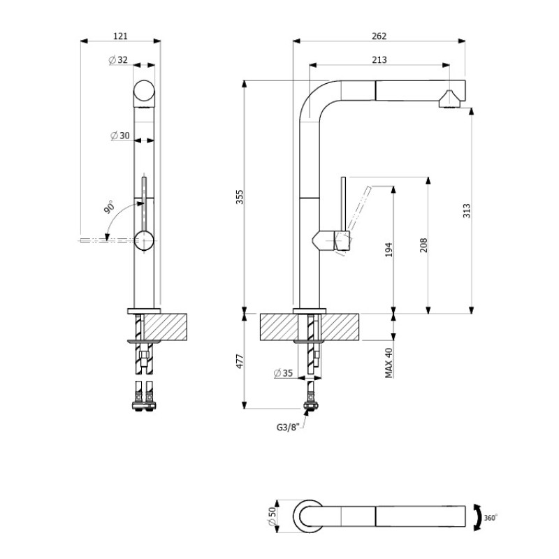 Μπαταρία κουζίνας 48580-100 Tozo Armando Vicario