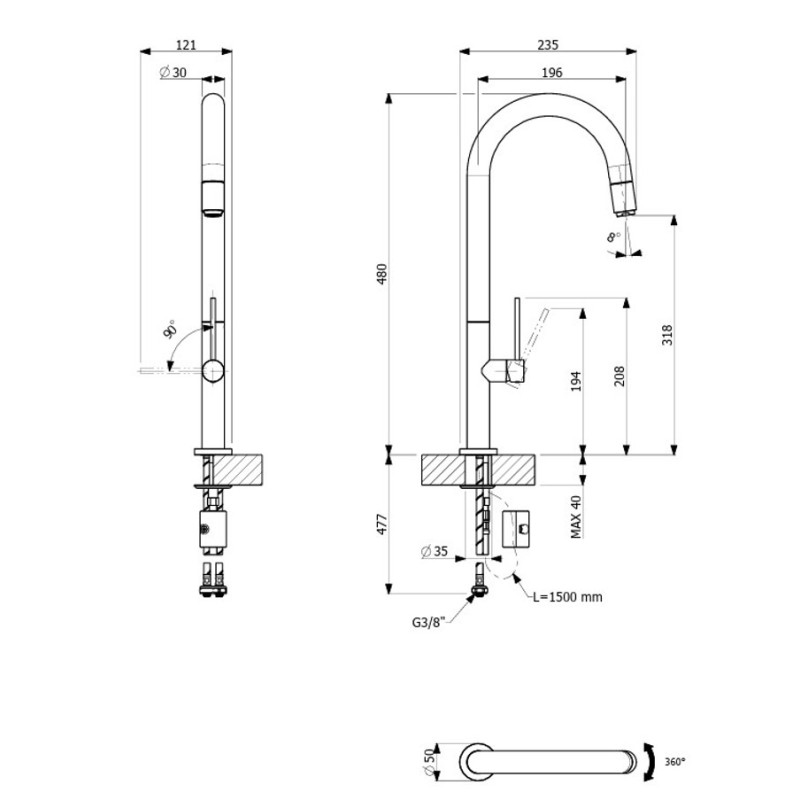 Μπαταρία κουζίνας 48780 Tozo Armando Vicario