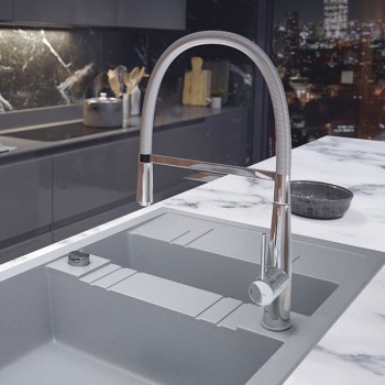 Μπαταρία κουζίνας αναμεικτική με ελατήριο Sonata Ferro