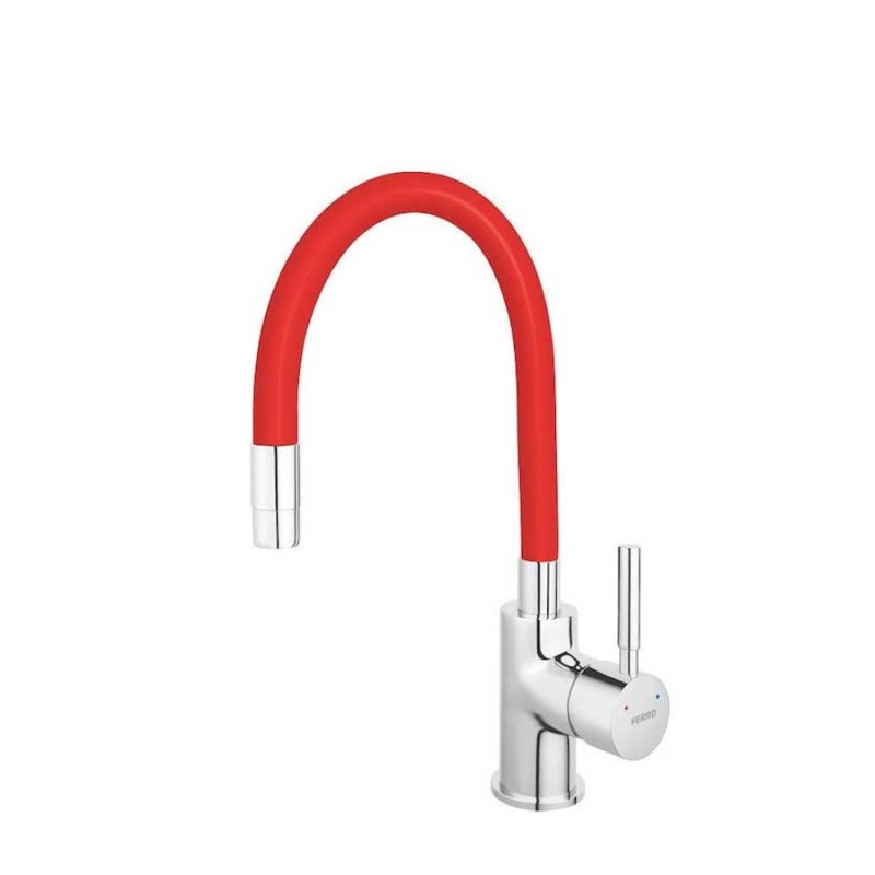 Μπαταρία κουζίνας αναμεικτική με εύκαμπτο ρουξούνι σιλικόνης Zumba Ferro