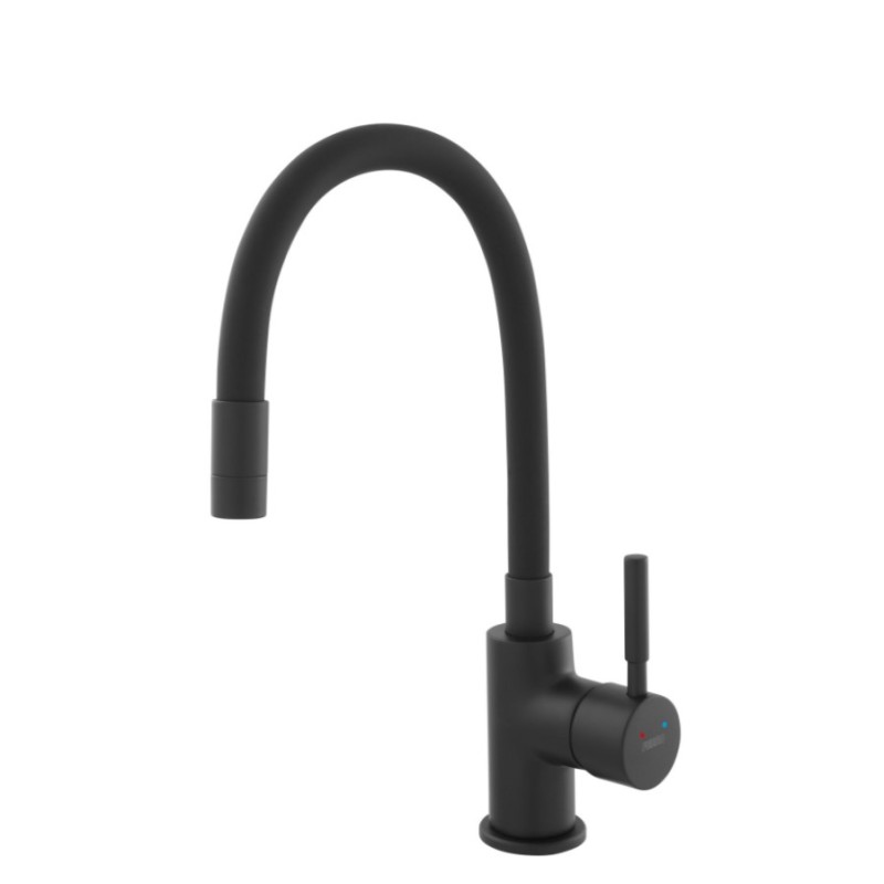 Μπαταρία κουζίνας αναμεικτική με εύκαμπτο ρουξούνι σιλικόνης 01-9150 Zumba Ferro