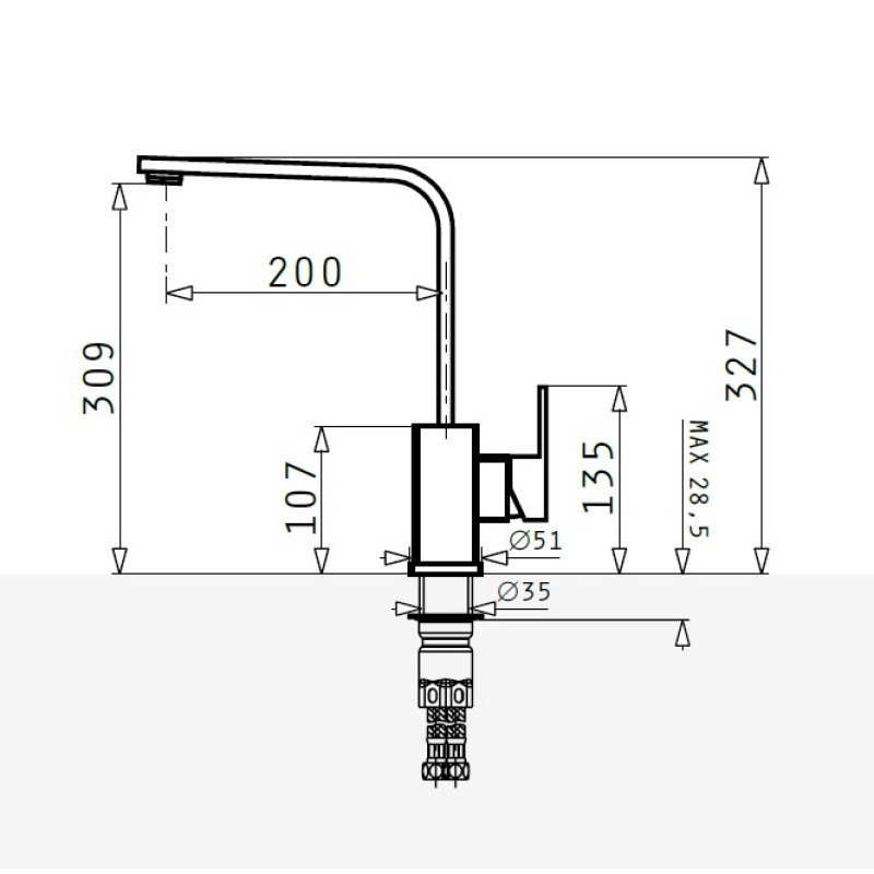 Μπαταρία κουζίνας 090917301 Cecilia Pyramis