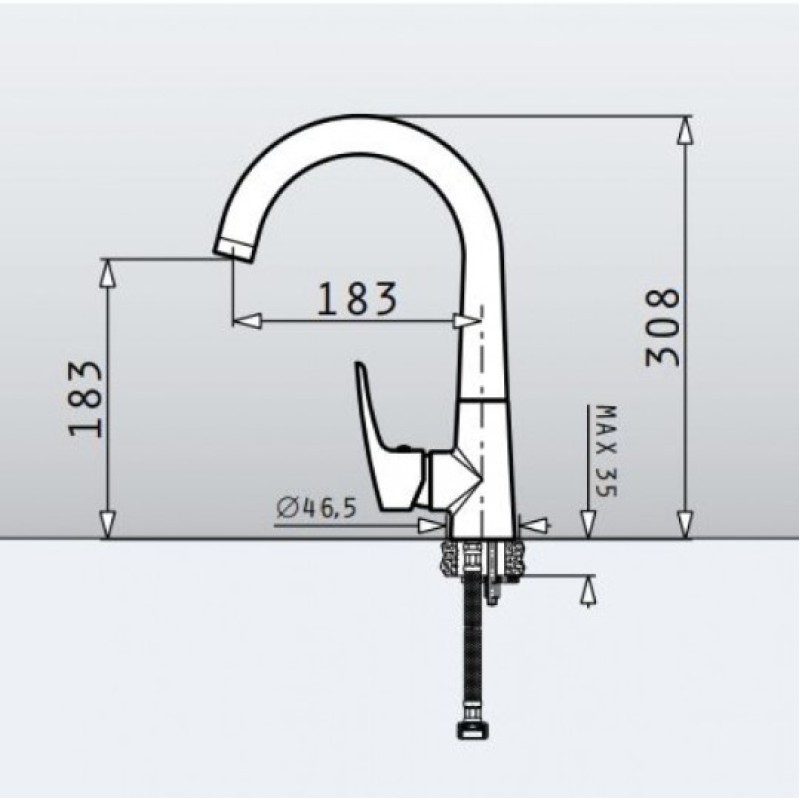 Μπαταρία κουζίνας 090926801 Lorena Pyramis