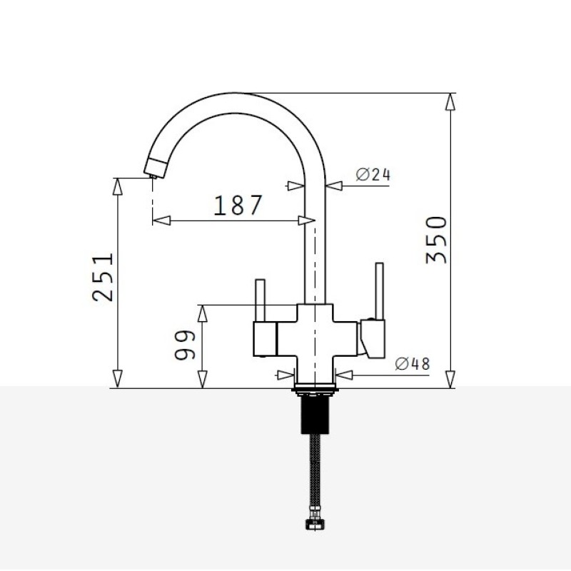 Μπαταρία κουζίνας 090940101 Dolore Pyramis