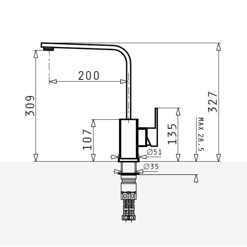 Μπαταρία κουζίνας Cecilia Pyragranite Pyramis