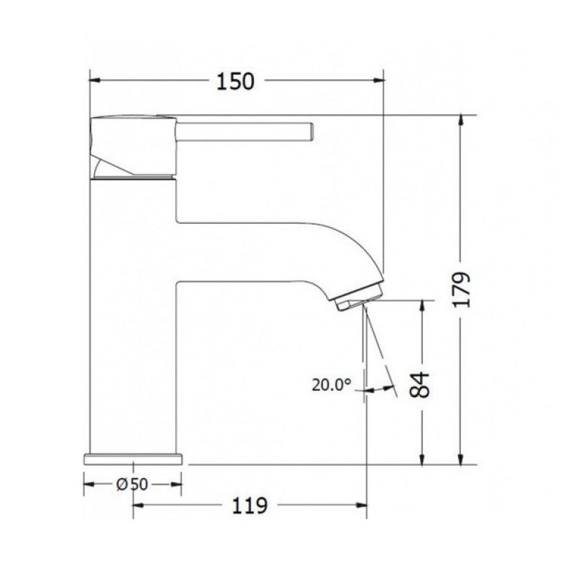 Μπαταρία νιπτήρος αναμεικτική 00-07001/1 Etna Modea
