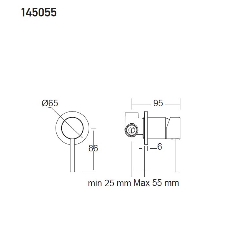 Μίκτης εντοιχισμού 1 εξόδου 145055 Tonda Eurorama Μίκτης εντοιχισμού 1 εξόδου 145055 Tonda Eurorama