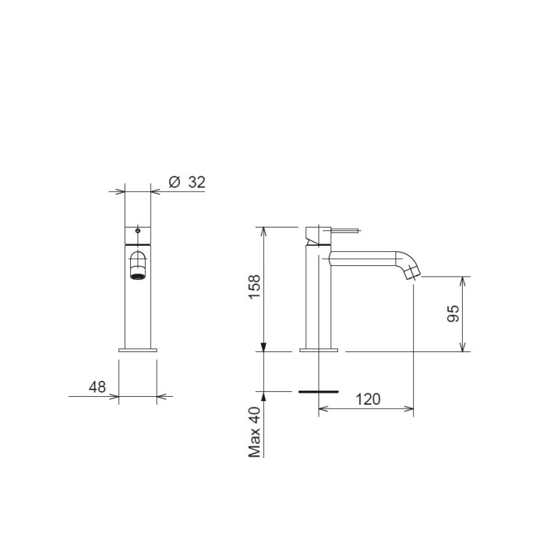 Μπαταρία νιπτήρος χαμηλή 34005-100 Elle La Torre