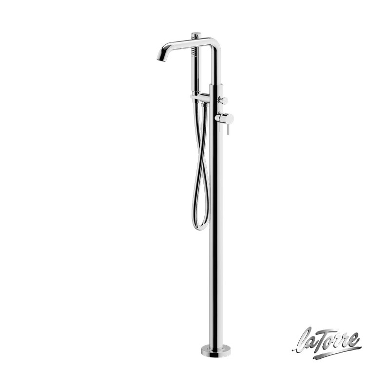 Μπαταρία λουτρού επιδαπέδια με τηλέφωνο, στήριγμα τηλεφώνου & σπιράλ 34078 La Torre