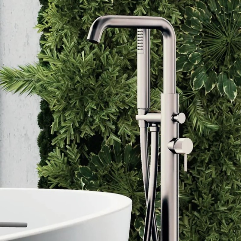 Μπαταρία λουτρού επιδαπέδια με τηλέφωνο, στήριγμα τηλεφώνου & σπιράλ 34078 La Torre