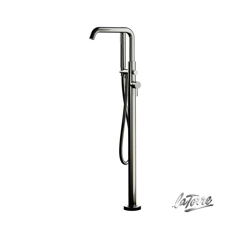 Μπαταρία λουτρού επιδαπέδια με τηλέφωνο, στήριγμα τηλεφώνου & σπιράλ 34078 La Torre