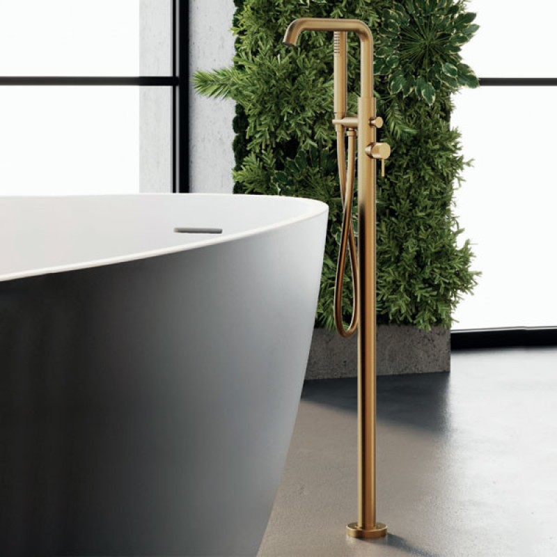 Μπαταρία λουτρού επιδαπέδια με τηλέφωνο, στήριγμα τηλεφώνου & σπιράλ 34078 La Torre