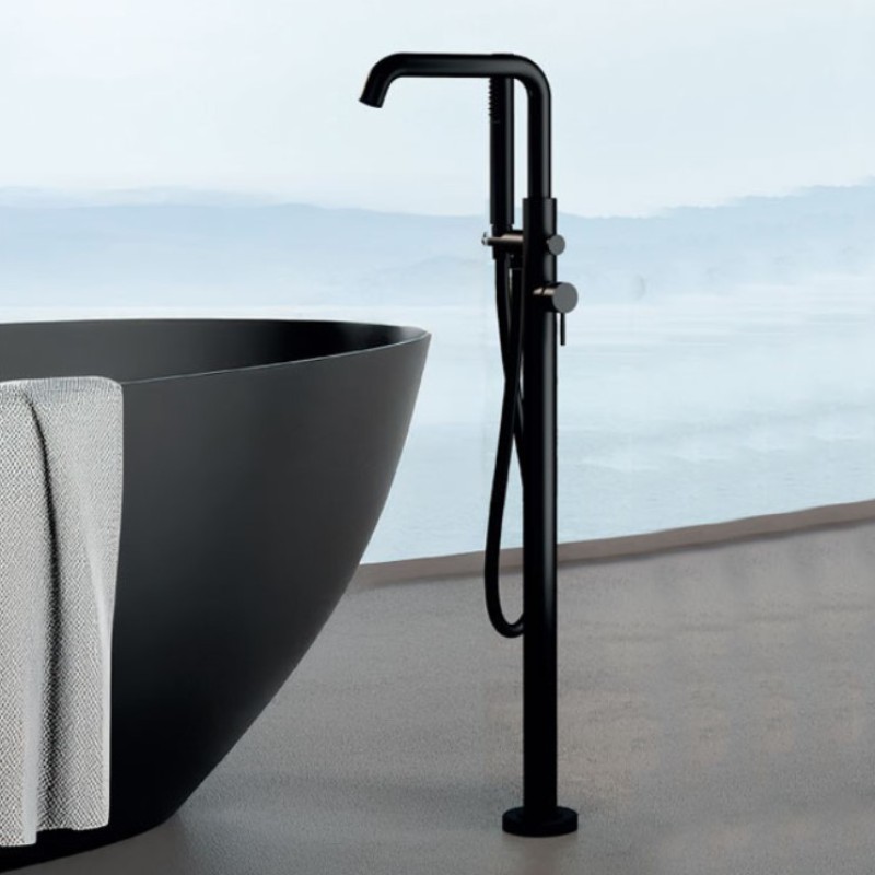 Μπαταρία λουτρού επιδαπέδια με τηλέφωνο, στήριγμα τηλεφώνου & σπιράλ 34078 La Torre