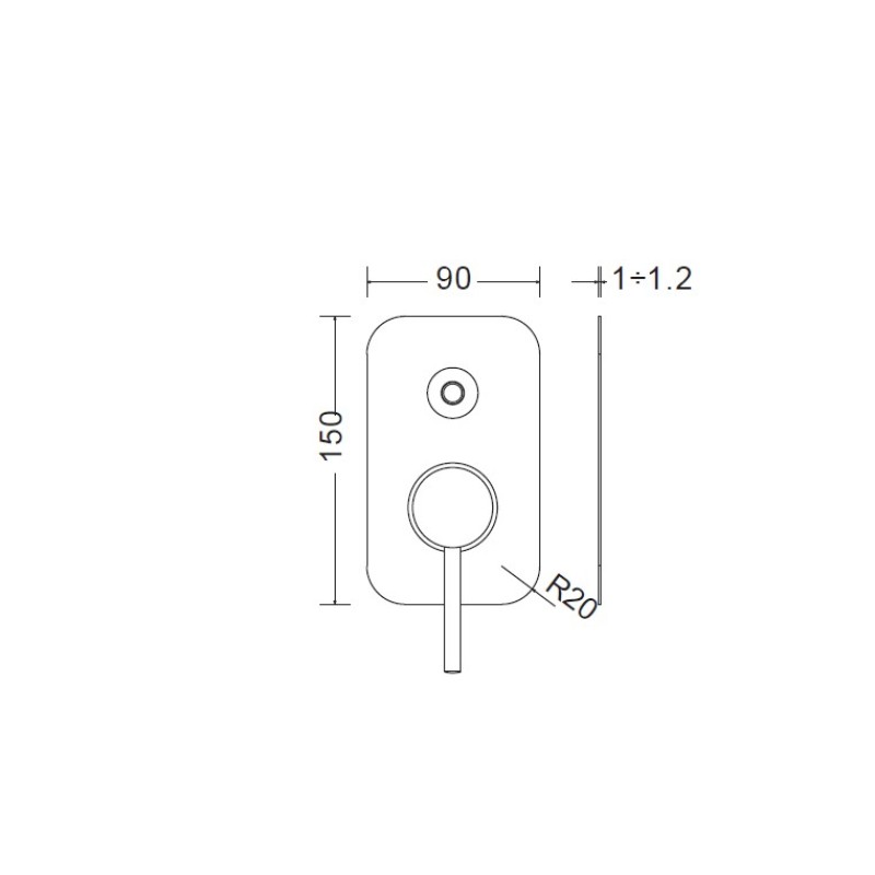 Μίκτης εντοιχισμού 2 εξόδων 34304-100 Elle La Torre