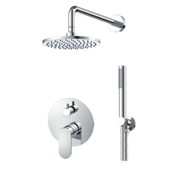 Πλήρες σετ ντουζιέρας εντοιχισμού 2 εξόδων 3555-100+S055-100 Mist Cora