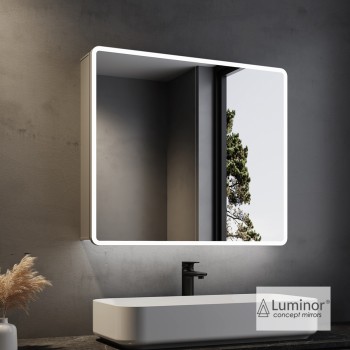 Καθρέπτης μπάνιου Led με ντουλάπι 80x70cm 4020 Kubi Luminor Καθρέπτης μπάνιου Led με ντουλάπι 80x70cm 4020 Kubi Luminor