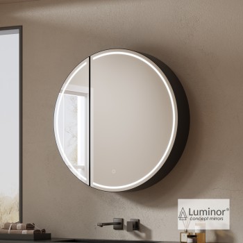 Καθρέπτης μπάνιου Led με ντουλάπι Ø70cm 5026 Root Luminor Καθρέπτης μπάνιου Led με ντουλάπι Ø70cm 5026 Root Luminor