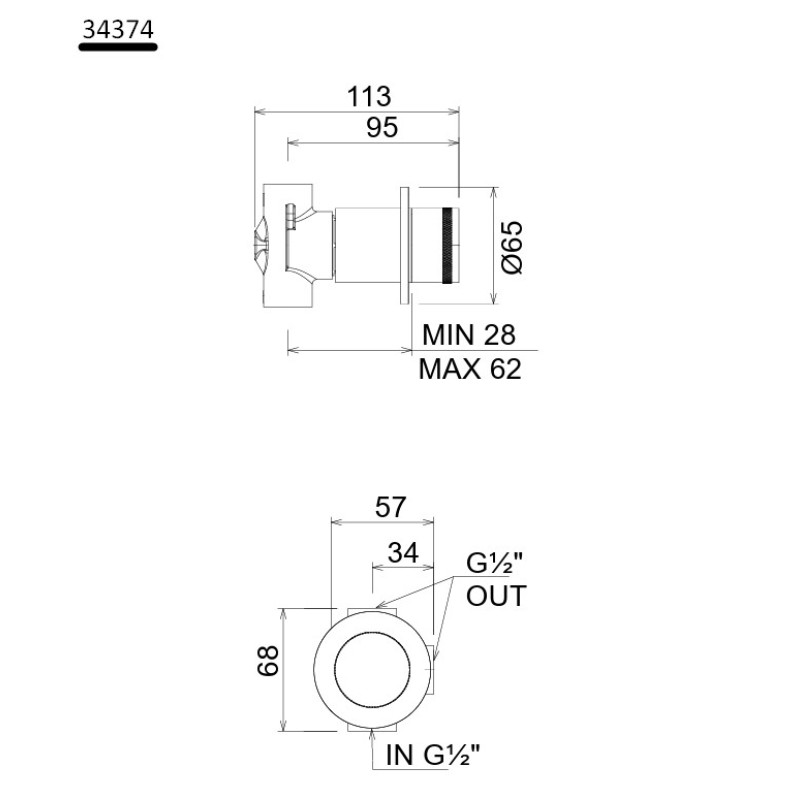 Μίκτης εντοιχισμού 2 εξόδων 518050+34374 Mooi Armando Vicario