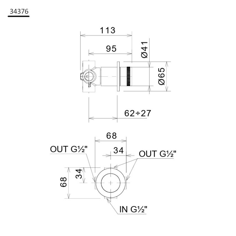 Μίκτης εντοιχισμού 3 εξόδων 518050+34376 Mooi Armando Vicario
