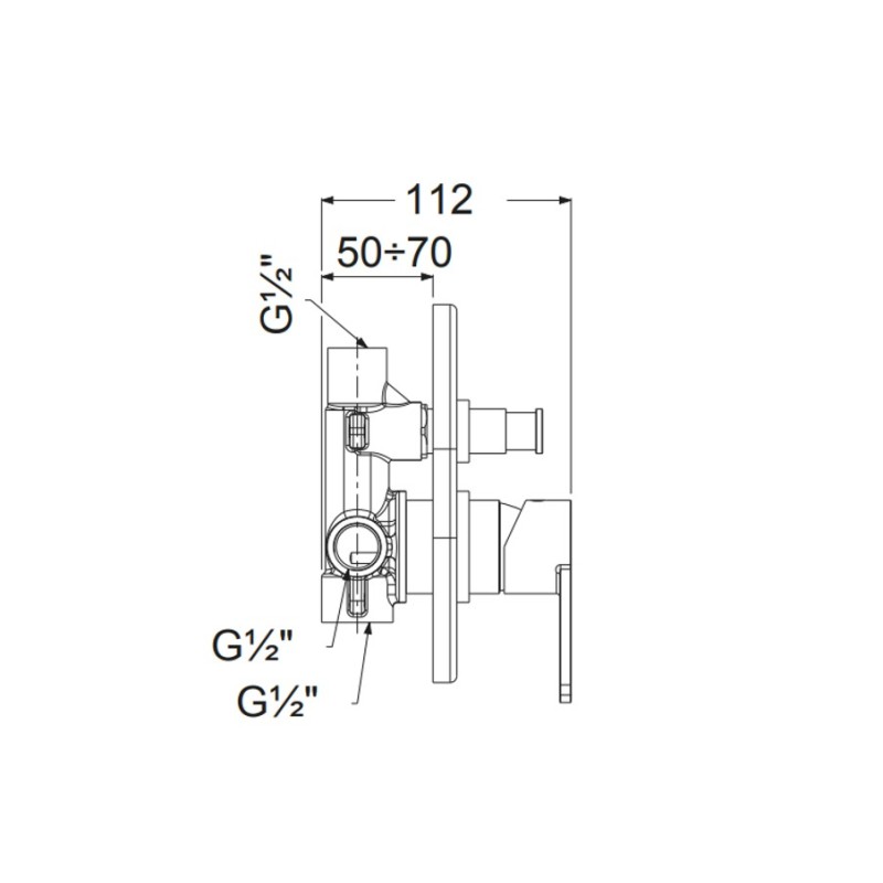 Μίκτης εντοιχισμού 2 εξόδων 610050D Glam Armando Vicario