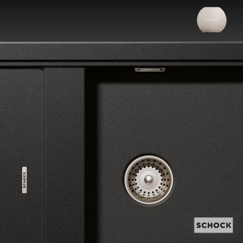 Κομψή βαλβίδα νεροχύτη με υπερχείλιση 400053 Schock