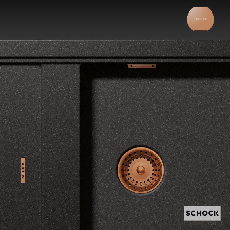 Κομψή βαλβίδα νεροχύτη με υπερχείλιση 400053 Schock