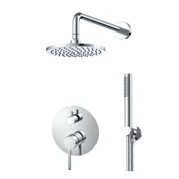 Πλήρες σετ ντουζιέρας εντοιχισμού 2 εξόδων 7255-100+S055-100 Occo Cora