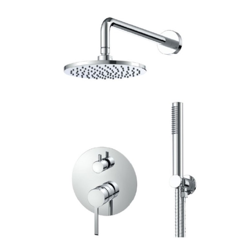 Πλήρες σετ ντουζιέρας εντοιχισμού 2 εξόδων 7255-100+S055-100 Occo Cora