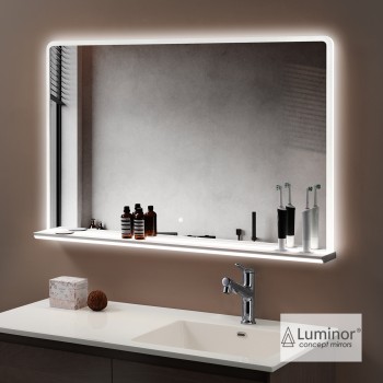 Καθρέπτης μπάνιου Led 100x72,5cm με εταζέρα BRI10072 Brix Luminor Καθρέπτης μπάνιου Led 100x72,5cm με εταζέρα BRI10072 Brix Luminor