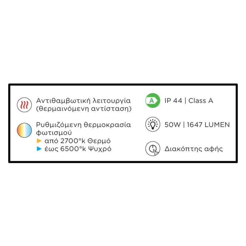 Καθρέπτης μπάνιου Led Ø70cm Dot Luminor