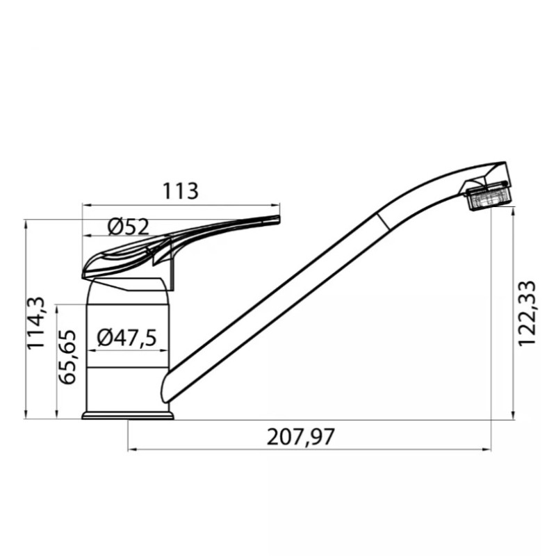 Μπαταρία κουζίνας 085681 Alice Sphera Interflex