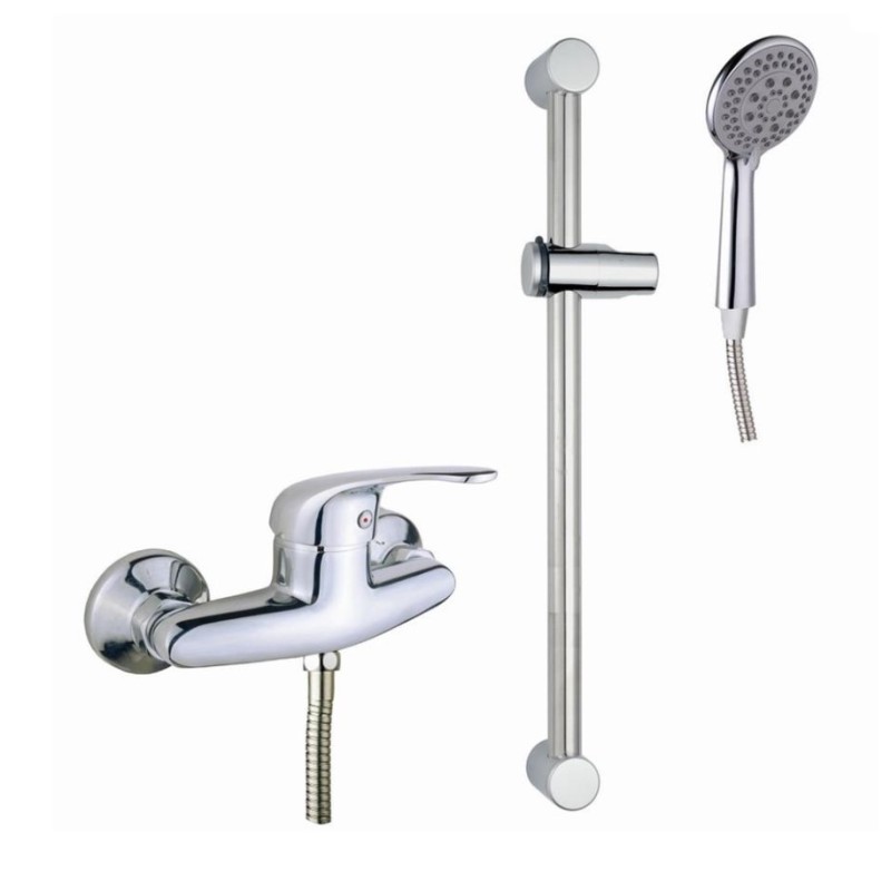 Μπαταρία ντουζιέρας με τηλέφωνο, στήριγμα τηλεφώνου & σπιράλ 087026 Alice Sphera Interflex