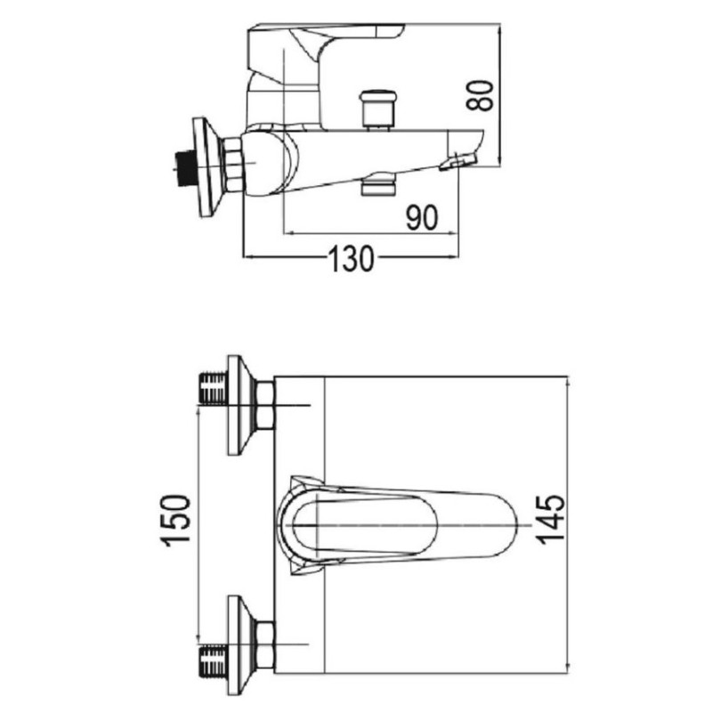 Μπαταρία ντουζιέρας με τηλέφωνο, στήριγμα τηλεφώνου & σπιράλ 087024 Chiara Sphera