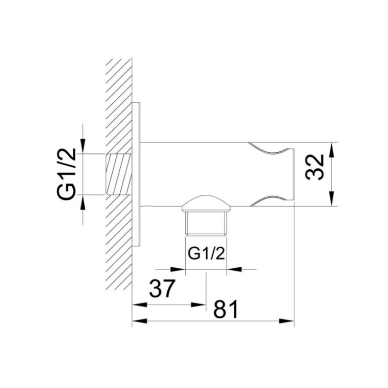 Επιτοίχια παροχή νερού με στήριγμα τηλεφώνου 097804 Andromeda Interflex
