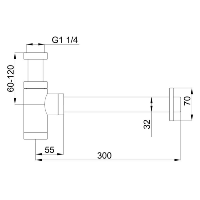 Σιφών νιπτήρος 127810 Andromeda Interflex